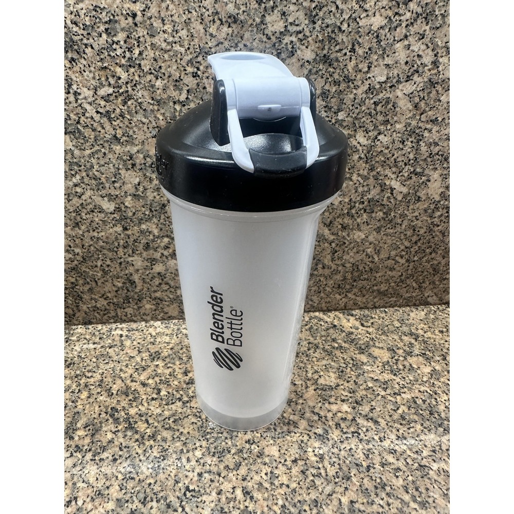 BlenderBottle Classic V2 28 Oz Shaker Bottle Black Lid Clear BPA-Free Protein